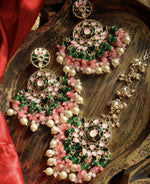 Load image into Gallery viewer, Aparna Colourful Chandbali With Teeka