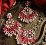 Load image into Gallery viewer, Aparna Colourful Chandbali With Teeka