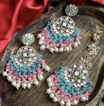 Load image into Gallery viewer, Aparna Colourful Chandbali With Teeka