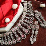 Load image into Gallery viewer, Tanvi AD Choker With Mangtika- Baby Pink