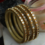 Load image into Gallery viewer, Genelia Kundan Bangles - (4 Bangles)