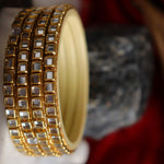 Load image into Gallery viewer, Genelia Kundan Bangles - (4 Bangles)
