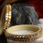 Load image into Gallery viewer, Genelia Kundan Bangles - (4 Bangles)