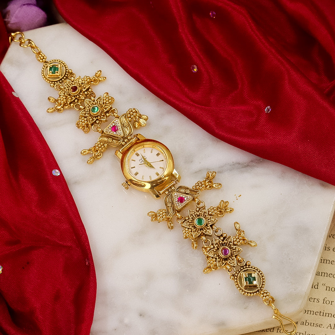 Ramila Heritage Brass Wrist Watch (Random Dial)