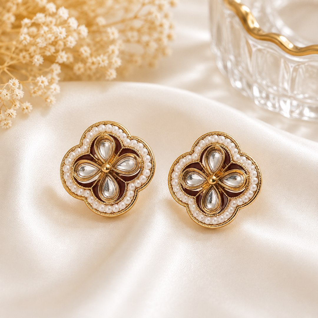 Raha Kundan studs