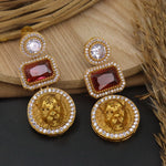 Load image into Gallery viewer, Sabya Inspired AD Designer Earrings- Red
