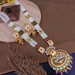 Load image into Gallery viewer, Aishani Premium Rajwadi Copper Long Necklace Set With Earrings
