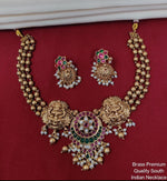 Load image into Gallery viewer, Riya Rajwadi Brass Choker Set - Temple Jewellery
