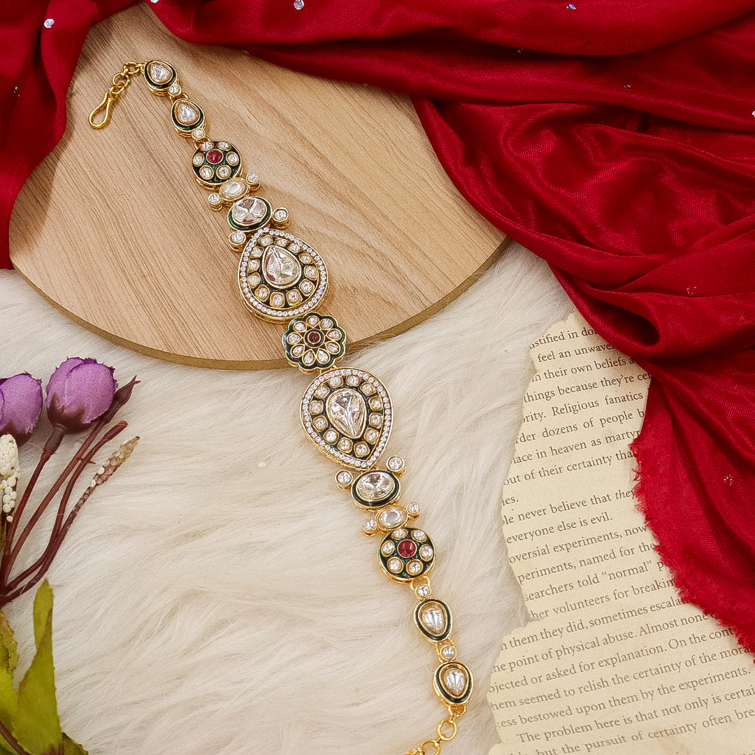 Dina Kundan Polki Sheeshphool