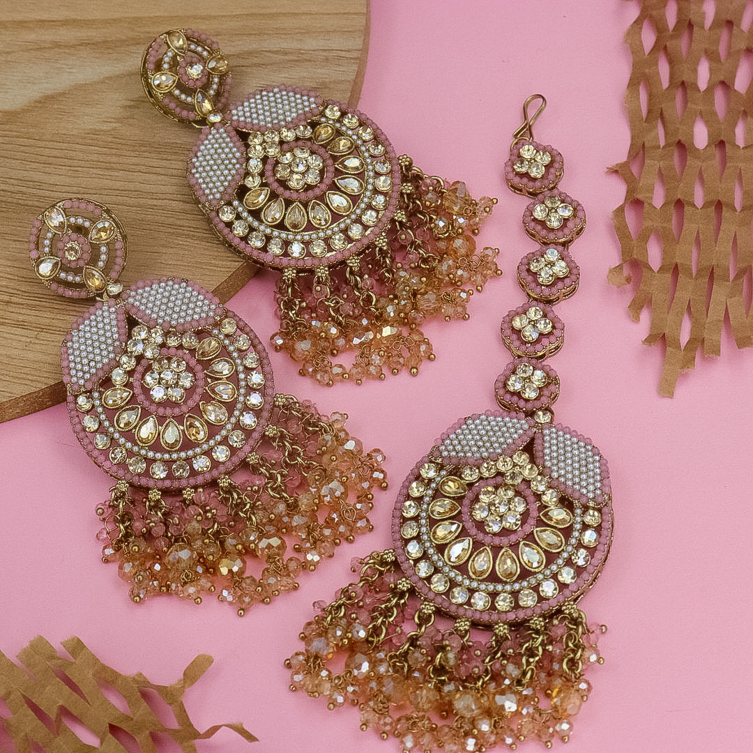 Uzma Pakistani Earrings And Mangtika