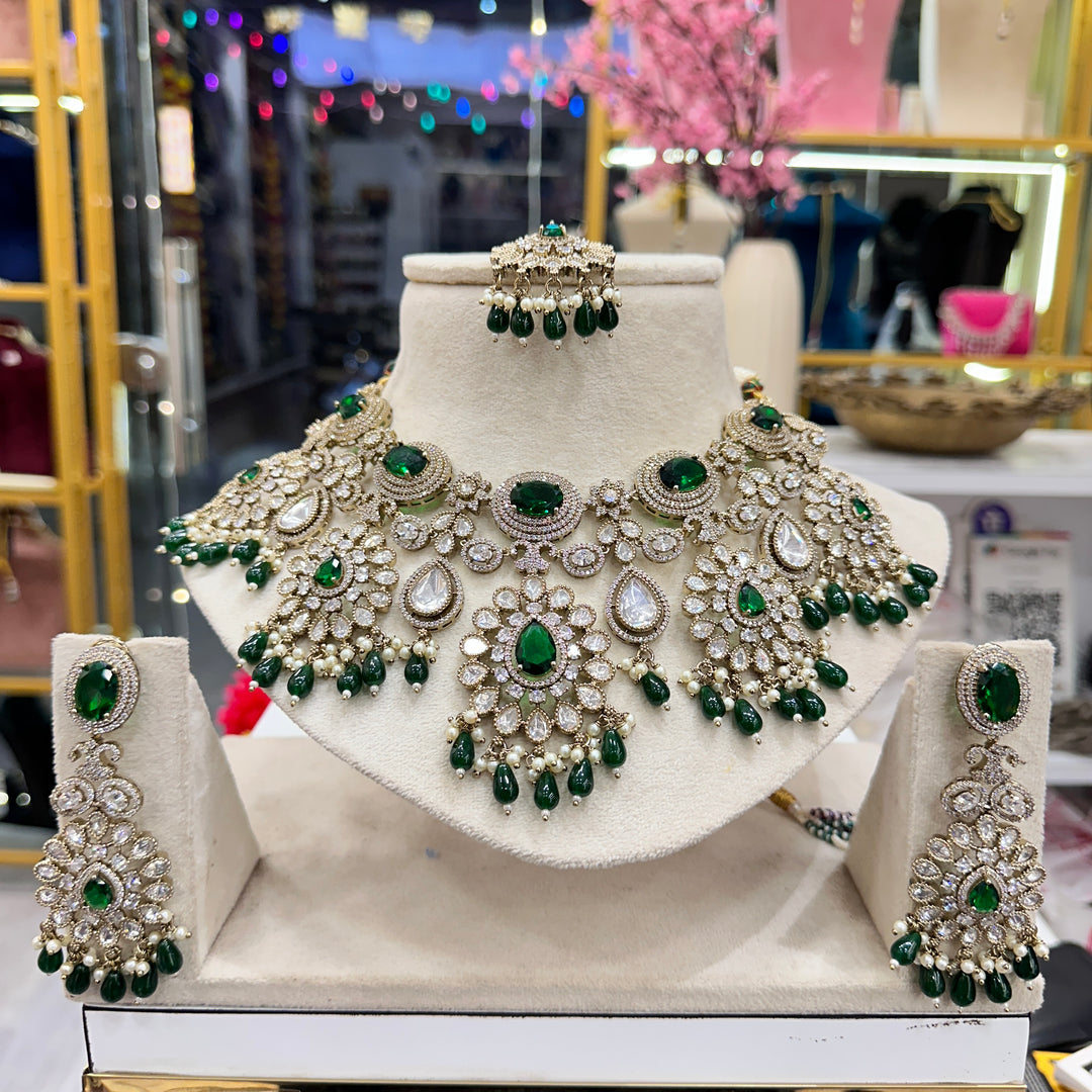 Asha Semi Bridal Moissianite Choker Set