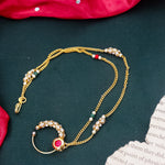 Load image into Gallery viewer, Rajwadi Brass Nath With Double Chain
