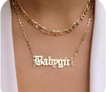 Load image into Gallery viewer, Baby girl Stainless Steel Double Chain Necklace
