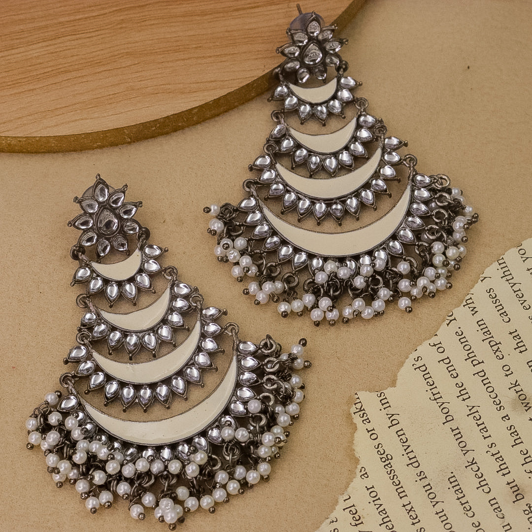 German Silver Layer Earrings