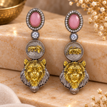 Load image into Gallery viewer, Lovlin Sabya Designer Earrings -Baby Pink