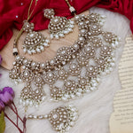 Load image into Gallery viewer, Bina Polki Choker Set - White