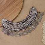 Load image into Gallery viewer, Oxidised Necklace with Latkan
