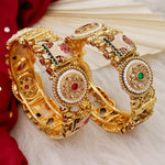 Load image into Gallery viewer, Rama Meenakari Brass kada