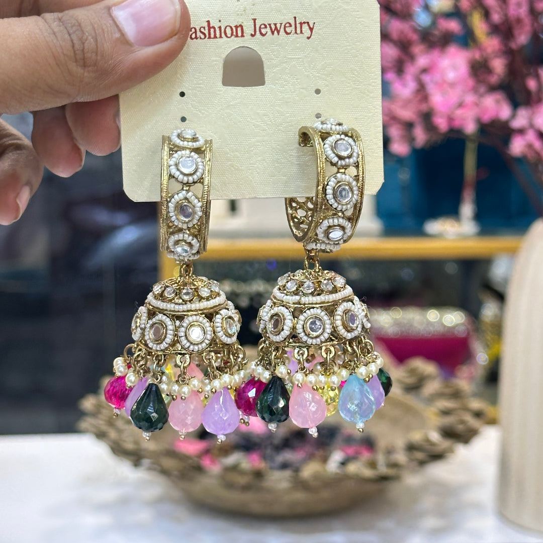 Prachi Kundan Hoop Jhumka