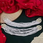 Load image into Gallery viewer, Moti Statement Earrings With kanchain look