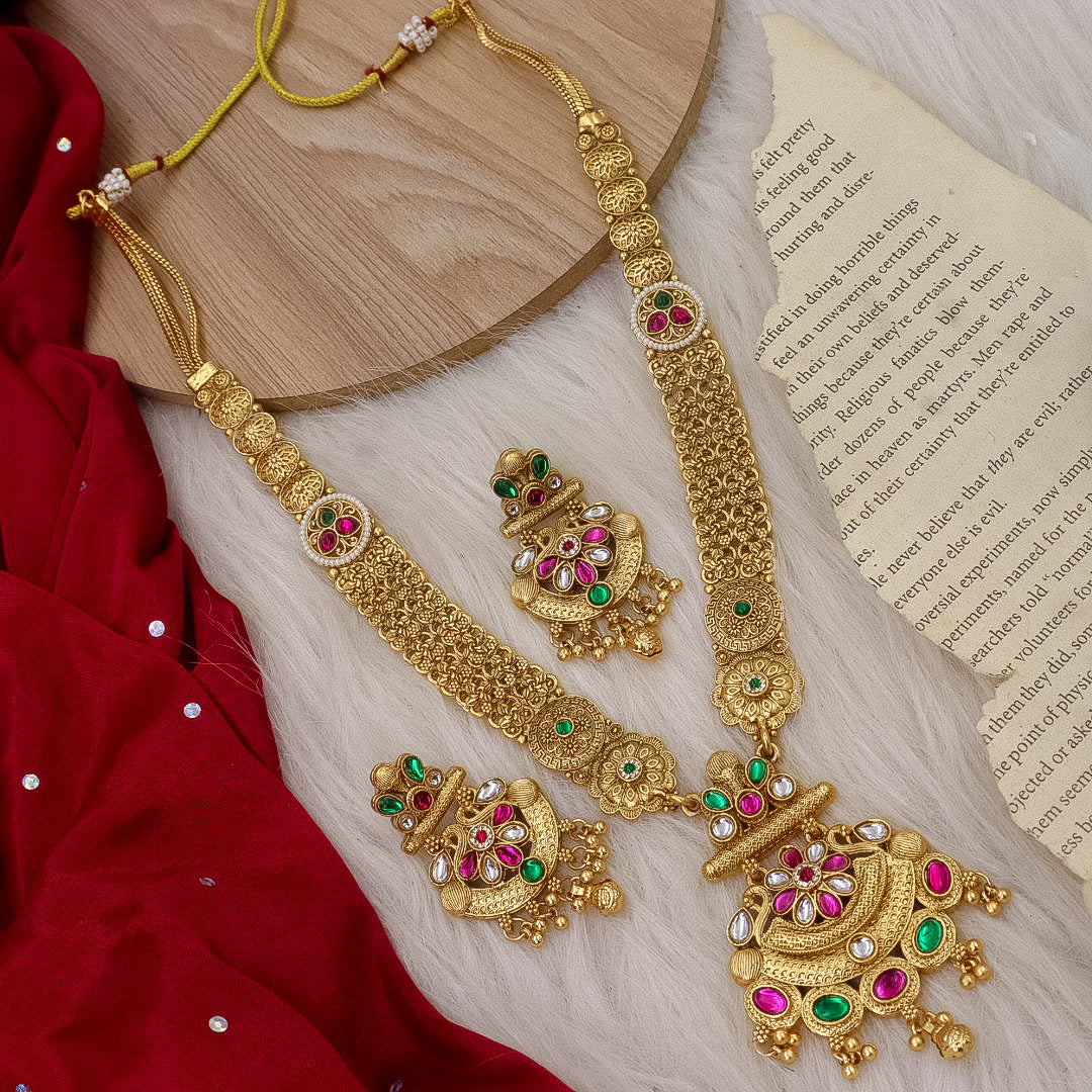 Prachi Long Rajwadi Necklace