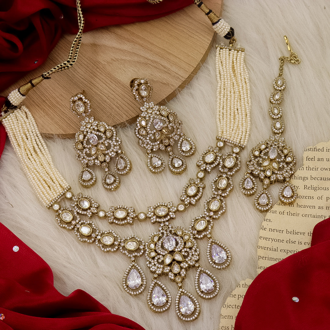Tulsi Moissanite Choker -Golden