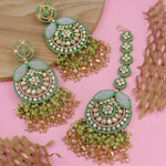 Load image into Gallery viewer, Uzma Pakistani Earrings And Mangtika
