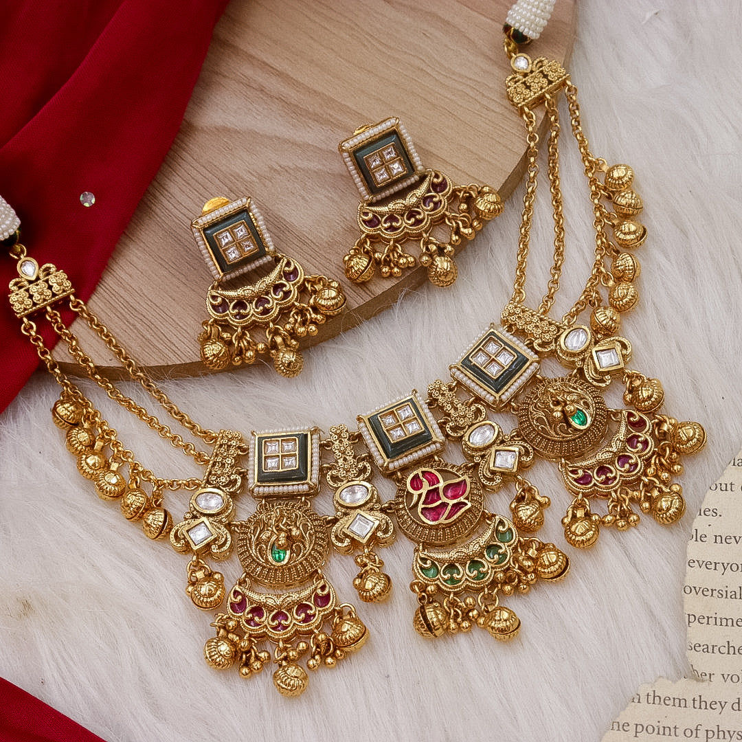Janvi Heritage Necklace - Green