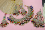 Load image into Gallery viewer, Atharva Statement Set With Earrings + Mangtika + Pasa -Multi
