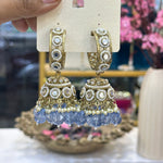 Load image into Gallery viewer, Prachi Kundan Hoop Jhumka
