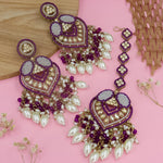 Load image into Gallery viewer, Momina Pakistani Earrings And Mangtika
