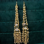 Load image into Gallery viewer, Golden Statement Brass Latakan Trending Earrings With Kanchain