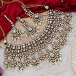 Load image into Gallery viewer, Ragish Semi Bridal Polki Set- White