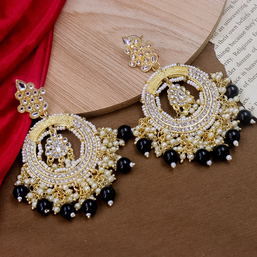Bahara Chandbali - Black