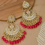Load image into Gallery viewer, Premium Kundan Chandbali - Ruby
