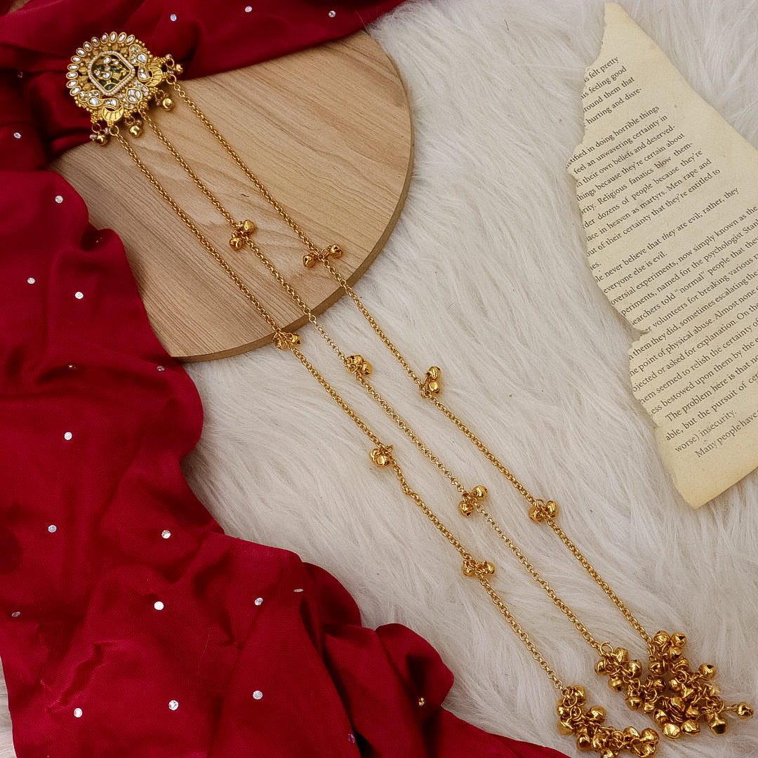 Ananya Heritage Hair brooch With Long Latakan