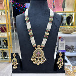 Load image into Gallery viewer, Neha Moti Long Rajwadi Set