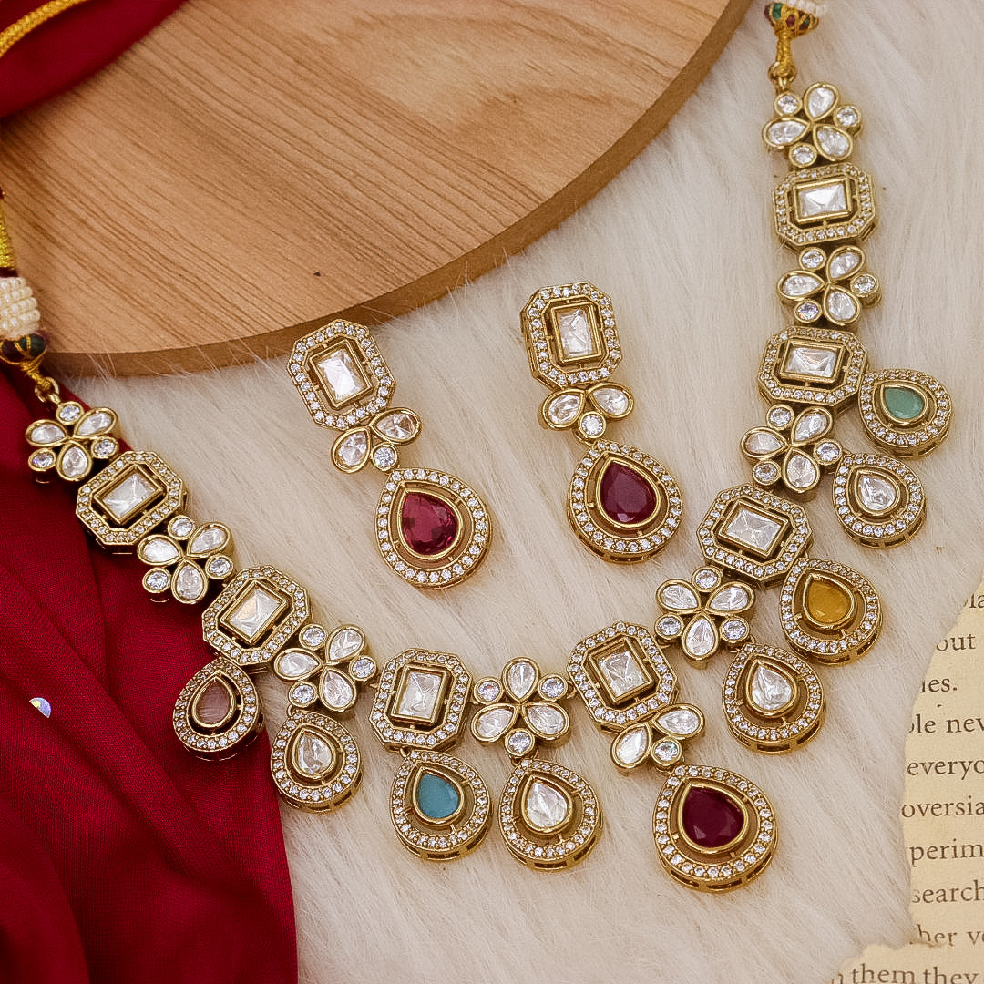 Erika Moissanite Necklace- Multi