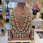 Load image into Gallery viewer, Bindya Kundan Polki Semi Bridal Necklace - White
