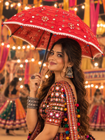 Load image into Gallery viewer, Navratri Special Embroidered Umbrella- Aee Haloo 💃-3