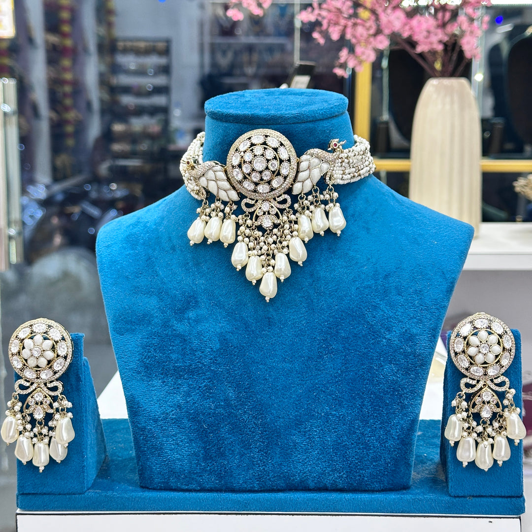 Peacock Moissianite Set - White