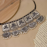 Load image into Gallery viewer, Peacock Oxidised Necklace
