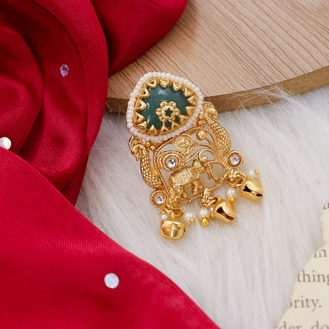 Anu Heritage Ring With Ghungroo