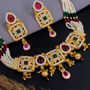 Rimpal Copper Ethnic Choker With Earrings