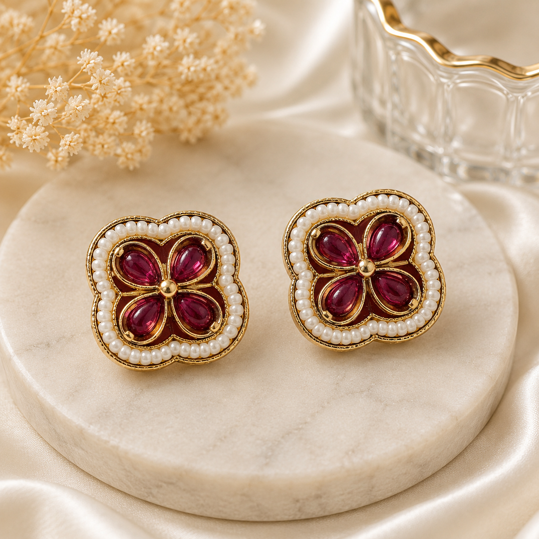 Raha Kundan studs