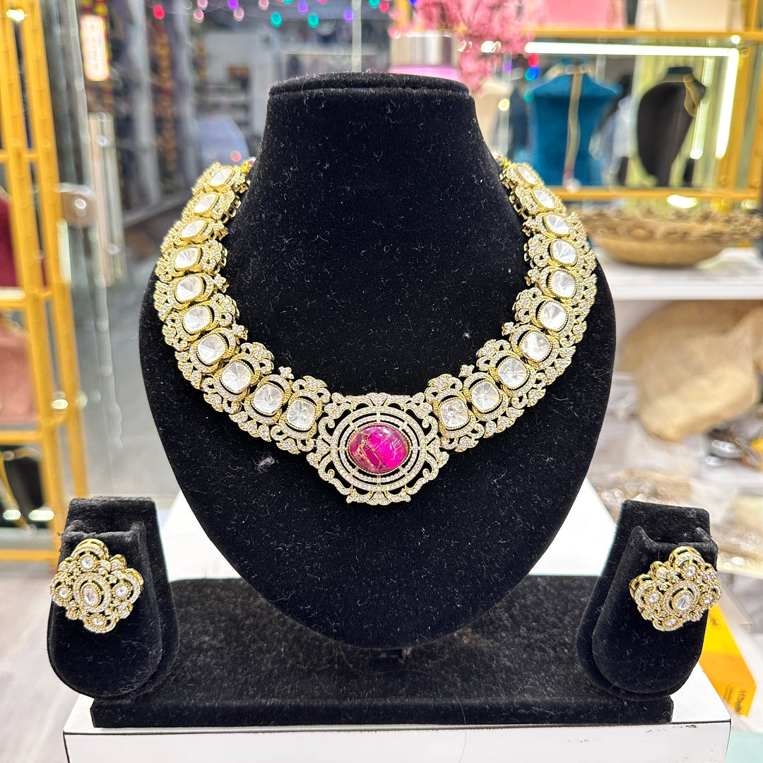 Vaishnavi Moissianite Choker Set