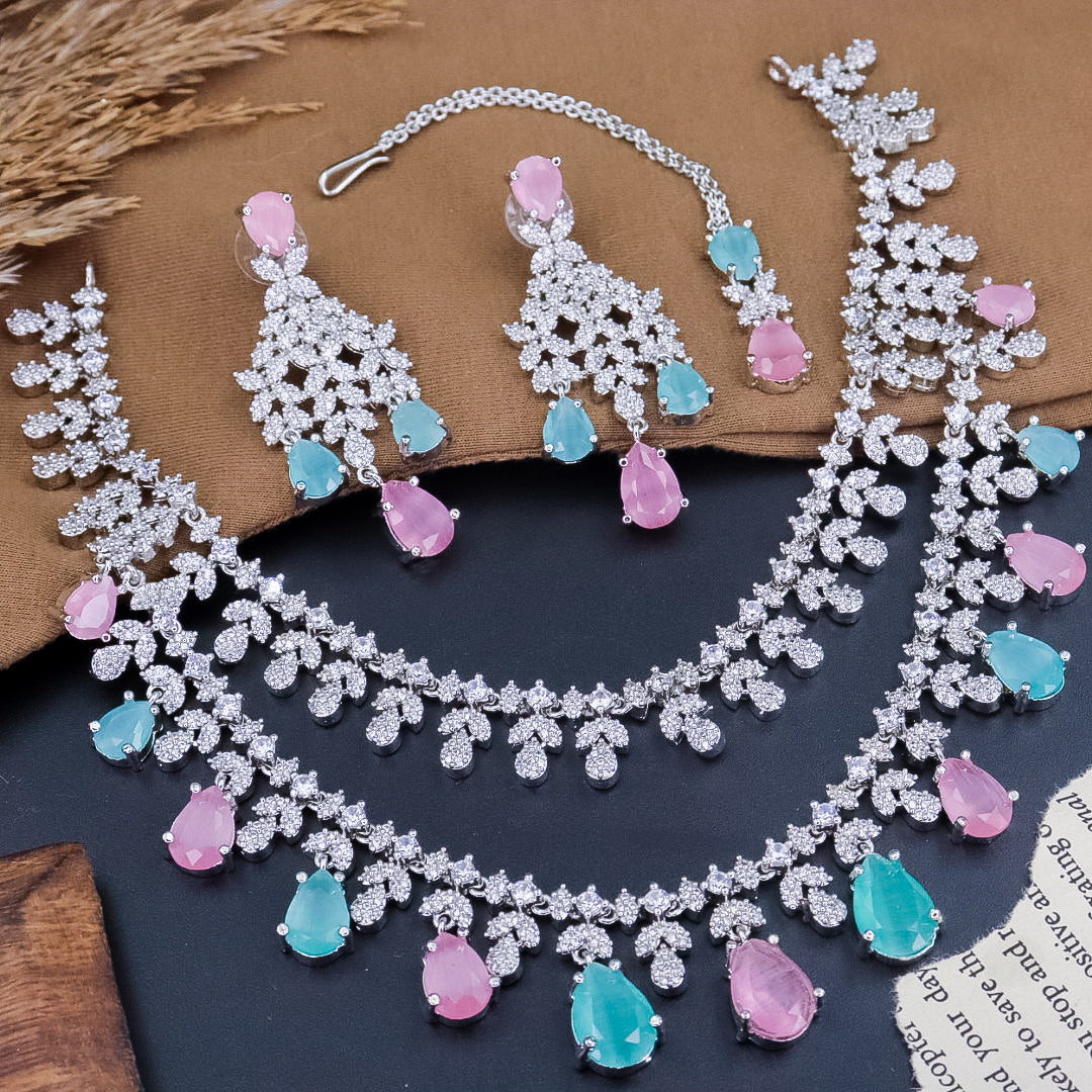 Tara Sutaria Inspired Layered Set- Pink Mint