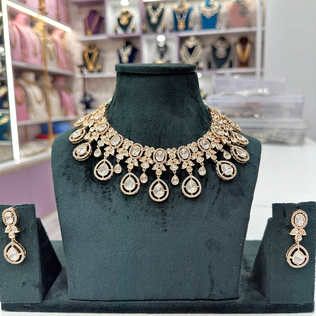 Premium Nirvana Moissianite Kundan Necklace