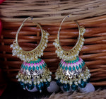 Load image into Gallery viewer, Jimmy Meenakari Hoop Jhumka

