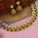 Load image into Gallery viewer, Namita Copper Choker Set - Maroon Green
